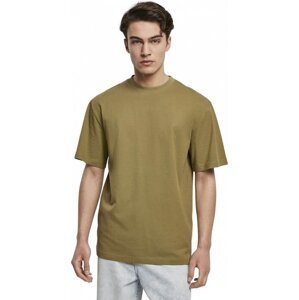 Prodloužené bavlněné rovné pánské triko Urban Classics 180 g/m Barva: tiniolive, Velikost: L