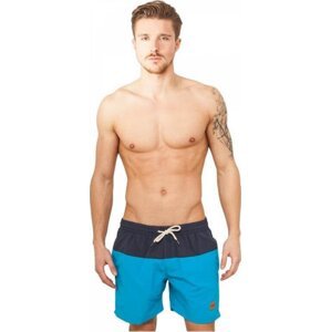 Barevné pánské plavky šortky s kontrastní šňůrkou Urban Classics Barva: modrá námořní - tyrkysová, Velikost: XL