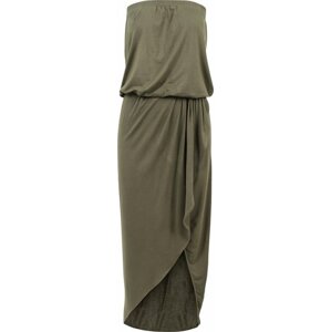 Pohodlné plážové šaty Urban Classics z viskozy Barva: zelená olivová, Velikost: L
