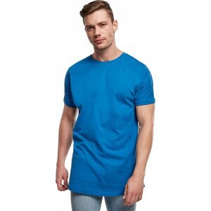Prodloužené bavlněné triko Urban Classics s ohrnutými rukávy Barva: sporty blue, Velikost: 3XL