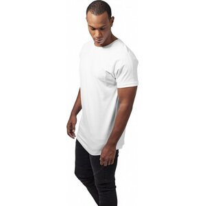 Prodloužené bavlněné triko Urban Classics s ohrnutými rukávy Barva: Bílá, Velikost: L