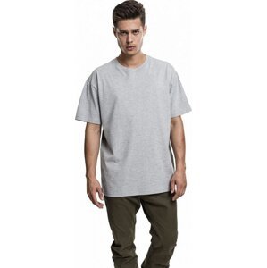 Teplé pánské bavlněné oversize triko Urban Classics Barva: šedá  melír světlá, Velikost: XL
