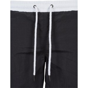 Dvoubarevné retro šortky na plavání Urban Classics Barva: černá - bílá, Velikost: 3XL