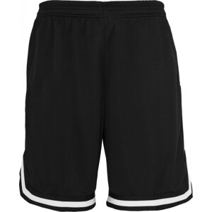 Pánské šortky Urban Classics s kontrastním lemováním Barva: černá - černá - bílá, Velikost: XL