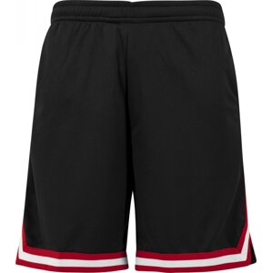 Pánské šortky Urban Classics s kontrastním lemováním Barva: černá - červená - bílá, Velikost: 3XL