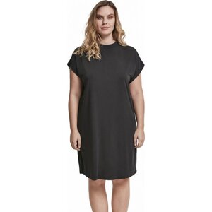 Letní modální šaty Urban Classics s malými rukávy 200 g/m Barva: Černá, Velikost: 3XL