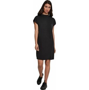 Letní modální šaty Urban Classics s malými rukávy 200 g/m Barva: Černá, Velikost: L