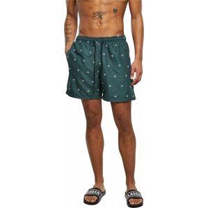 Šmrncovní pánské plavky šortky s vyšíváním Urban Classics Barva: anchor/bottlegreen/white, Velikost: 4XL