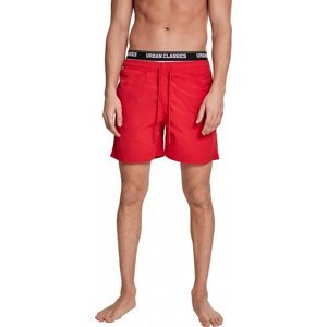 Pohodlná kombinace plavek a boxerek Urban Classics Barva: červená - bílá - černá, Velikost: XL