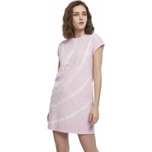 Pastelově batikované letní šaty Urban Classics ke kolenům 180 g/m Barva: Růžová, Velikost: 3XL