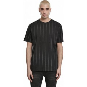 Jemně proužkované oversize tričko Urban Classics Barva: Černá, Velikost: L
