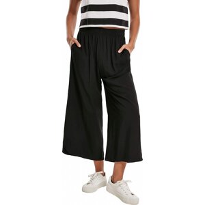 Lehké dámské rozšířené kalhoty Culotte z viskózy Urban Classics Barva: Černá, Velikost: 3XL
