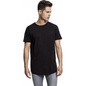 Prodloužené mírně zaoblené pánské triko Urban Classics 100% bavlna Barva: Černá, Velikost: XXL