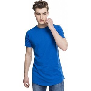 Prodloužené mírně zaoblené pánské triko Urban Classics 100% bavlna Barva: Modrá výrazná, Velikost: M