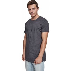 Prodloužené mírně zaoblené pánské triko Urban Classics 100% bavlna Barva: šedá uhlová, Velikost: XXL