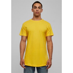 Prodloužené mírně zaoblené pánské triko Urban Classics 100% bavlna Barva: Žlutá, Velikost: XXL