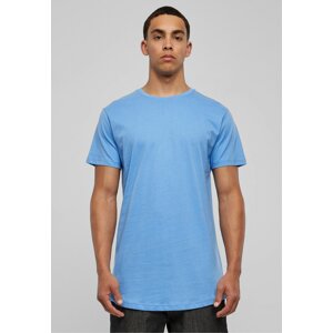 Prodloužené mírně zaoblené pánské triko Urban Classics 100% bavlna Barva: Modrá, Velikost: XS