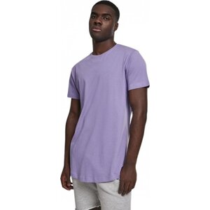 Prodloužené mírně zaoblené pánské triko Urban Classics 100% bavlna Barva: fialová levandulová, Velikost: XXL