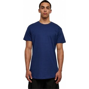 Prodloužené mírně zaoblené pánské triko Urban Classics 100% bavlna Barva: modrá vesmírná, Velikost: 3XL
