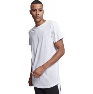 Prodloužené mírně zaoblené pánské triko Urban Classics 100% bavlna Barva: Bílá, Velikost: XXL