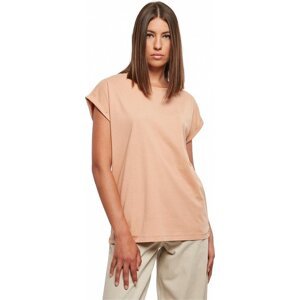 Dámské volné tričko Urban Classics s ohrnutými rukávky 100% bavlna Barva: mandlová, Velikost: 3XL