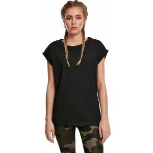 Dámské volné tričko Urban Classics s ohrnutými rukávky 100% bavlna Barva: Černá, Velikost: 3XL