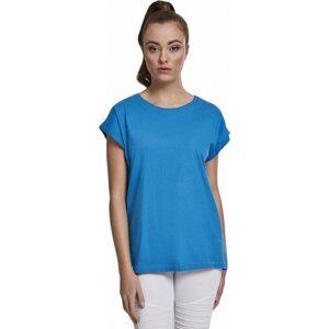 Dámské volné tričko Urban Classics s ohrnutými rukávky 100% bavlna Barva: francouzská modrá, Velikost: 3XL