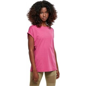 Dámské volné tričko Urban Classics s ohrnutými rukávky 100% bavlna Barva: fialová výrazná, Velikost: 4XL