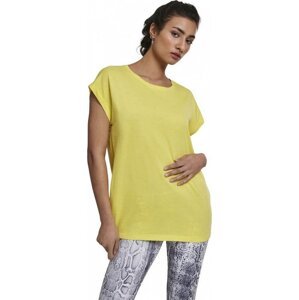 Dámské volné tričko Urban Classics s ohrnutými rukávky 100% bavlna Barva: Žlutá, Velikost: 5XL