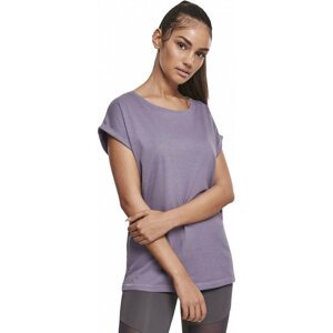 Dámské volné tričko Urban Classics s ohrnutými rukávky 100% bavlna Barva: Jemná fialová, Velikost: 3XL