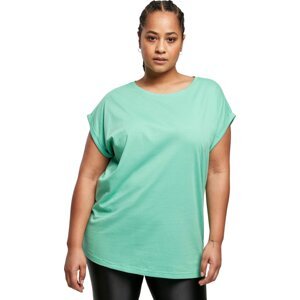 Dámské volné tričko Urban Classics s ohrnutými rukávky 100% bavlna Barva: zelená pastelová, Velikost: 4XL