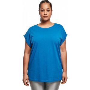 Dámské volné tričko Urban Classics s ohrnutými rukávky 100% bavlna Barva: Safírová modrá, Velikost: 4XL