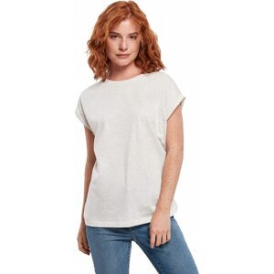 Dámské volné tričko Urban Classics s ohrnutými rukávky 100% bavlna Barva: šedá světlá, Velikost: 3XL