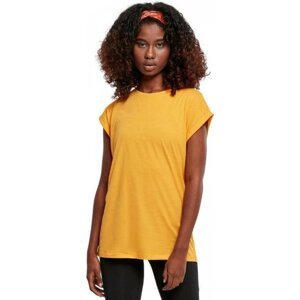 Dámské volné tričko Urban Classics s ohrnutými rukávky 100% bavlna Barva: Mangová, Velikost: 4XL