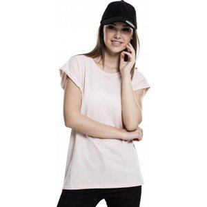 Dámské volné tričko Urban Classics s ohrnutými rukávky 100% bavlna Barva: Jemná růžová, Velikost: L