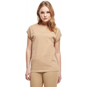 Dámské volné tričko Urban Classics s ohrnutými rukávky 100% bavlna Barva: béžová union, Velikost: 4XL