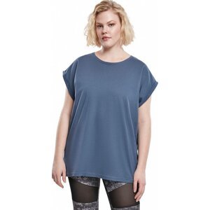 Dámské volné tričko Urban Classics s ohrnutými rukávky 100% bavlna Barva: vintageblue, Velikost: 3XL