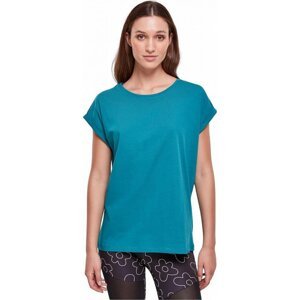 Dámské volné tričko Urban Classics s ohrnutými rukávky 100% bavlna Barva: modrá azurová tmavá, Velikost: 3XL