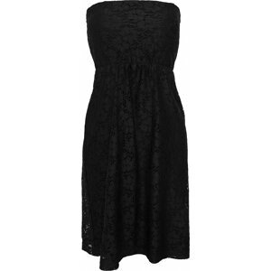 Krajkové šaty Urban Classics z pevného nylonu Barva: Černá, Velikost: 3XL