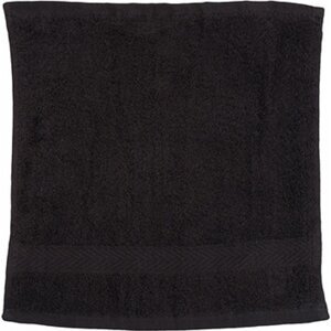 Towel City Luxusní jemný froté ručník na obličej s dlouhým vlasem 30 x 30 cm, 550 g/m Barva: Černá, Velikost: 30 x 30 cm TC01