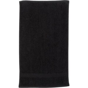 Towel City Luxusní jemný froté ručník pro hosty s dlouhým vlasem 30 x 50 cm, 550 g/m Barva: Černá, Velikost: 30x50 cm TC05