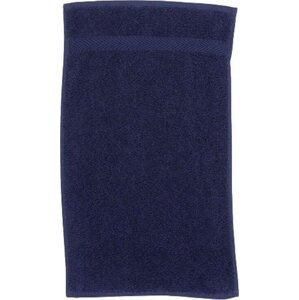 Towel City Luxusní jemný froté ručník pro hosty s dlouhým vlasem 30 x 50 cm, 550 g/m Barva: modrá námořní, Velikost: 30x50 cm TC05