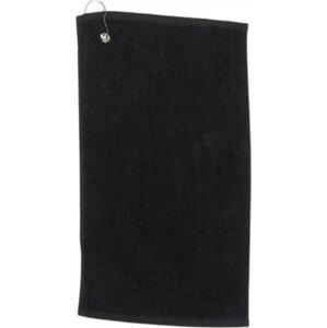 Towel City Luxusní sportovní froté ručník na ruce s háčkem 30 x 50 cm, 550 g/m Barva: Černá, Velikost: 30 x 50 cm TC13