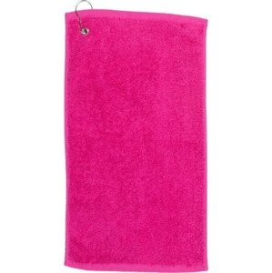 Towel City Luxusní sportovní froté ručník na ruce s háčkem 30 x 50 cm, 550 g/m Barva: Růžová fuchsiová, Velikost: 30 x 50 cm TC13