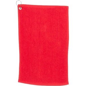 Towel City Luxusní sportovní froté ručník na ruce s háčkem 30 x 50 cm, 550 g/m Barva: Červená, Velikost: 30 x 50 cm TC13