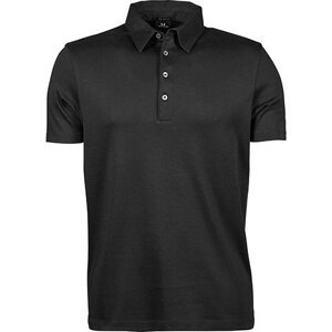 Tee Jays Strečová pánská polokošile z prémiové bavlny Pima Barva: Černá, Velikost: XL TJ1440