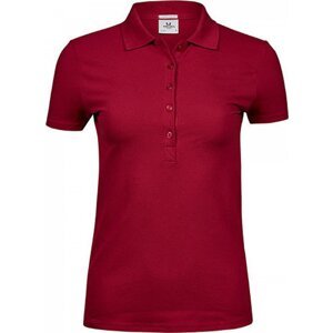 Luxusní dámská strečová polokošile Tee Jays Barva: Červená, Velikost: 3XL TJ145