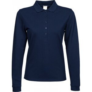 Tee Jays Dámské strečové polo tričko s dlouhým rukávem Barva: modrá námořní, Velikost: L TJ146