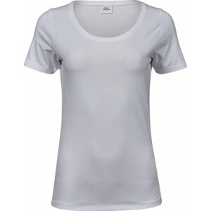 Prodloužené strečové tričko Tee Jays s kulatým lemem vysoká gramáž Barva: Bílá, Velikost: L TJ450