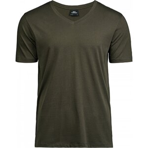 Tee Jays Luxusní pánské tričko do véčka z organické česané bavlny Barva: zelená olivová, Velikost: L TJ5004